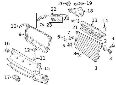 Radiator & Components for 2013 Porsche Panamera #1