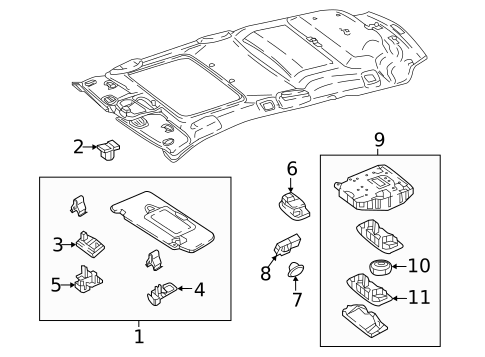 Interior Trim - Roof for 2021 Mercedes-Benz E 450 #11