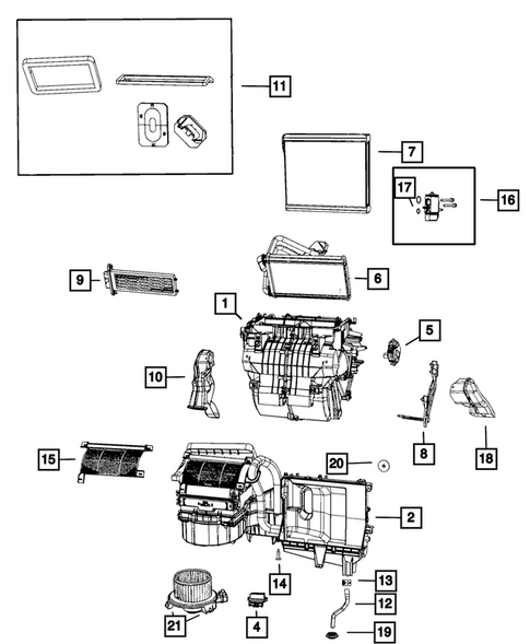 Air Conditioner and Heater Units for 2016 Dodge Journey #2