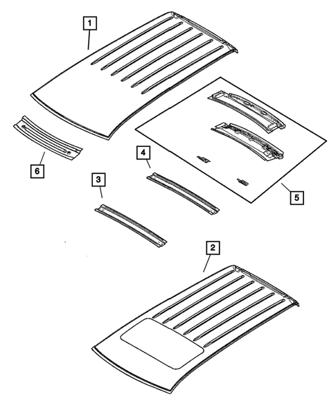 Roof Panels for 2005 Chrysler Pacifica #1