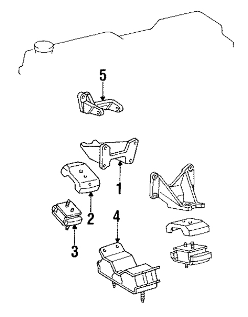Engine & Trans Mounting for 1994 Toyota Land Cruiser #0