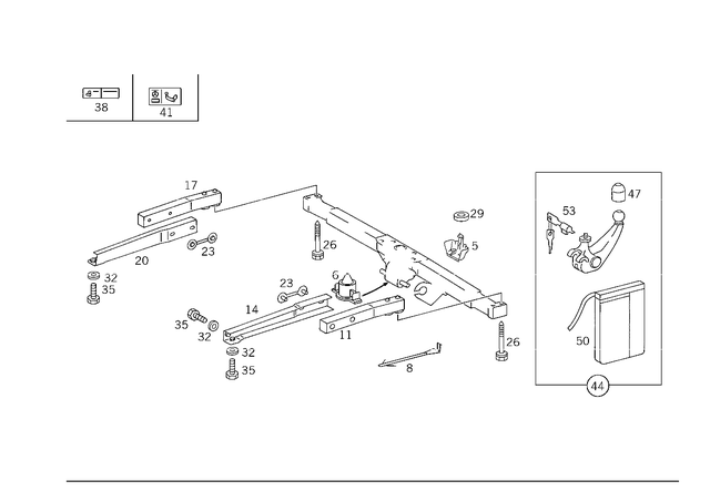 1403150083 - Trailer Coupling: Cover for Mercedes-Benz: 300SD, 400SE, 400SEL, 500SEC, 500SEL, 600SEL, S420 Image image