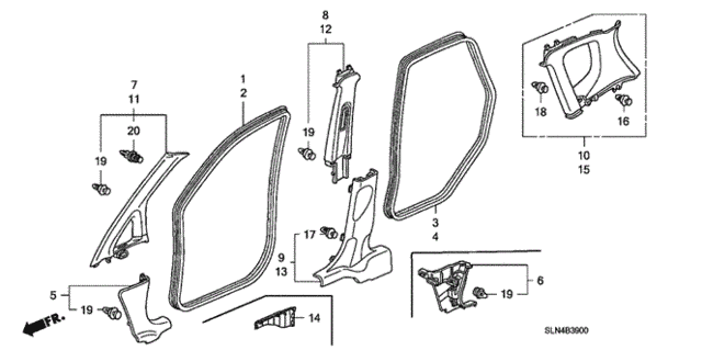 Pillar Garnish for 2007 Honda Fit #0