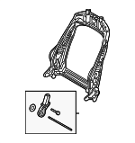 4M0881045P - Body: Seat Back Frame for Audi: A4, A4 allroad, A4 Quattro, A5 Sportback, Q7, Q8, RS Q8, RS5 Sportback, S4, S5 Sportback, SQ7, SQ8, TT Quattro Image