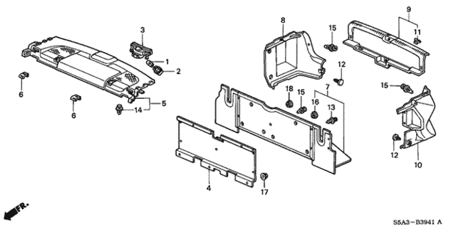 Rear Tray - Trunk Garnish (CNG) for 2003 Honda Civic #0