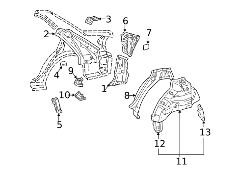 Inner Structure for 2006 Toyota Camry #0