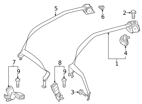 Seat Belt for 2018 Mercedes-Benz E63 AMG S #1