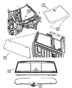 68362492AC - Glass: Windshield for Mopar Image