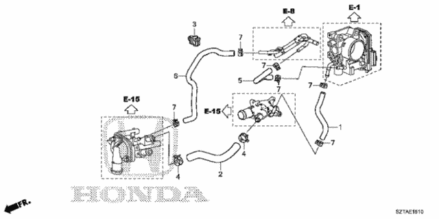 Water Hose for 2016 Honda CR-Z #0