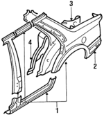 GEY07041Y - Body: Quarter Panel for Mazda: 626 Image