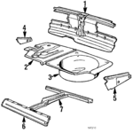41341877026 - : 1984-1988 BMW - Panel Below Lid for BMW: 524td, 528e, 533i, 535i, 535is, M5 Image