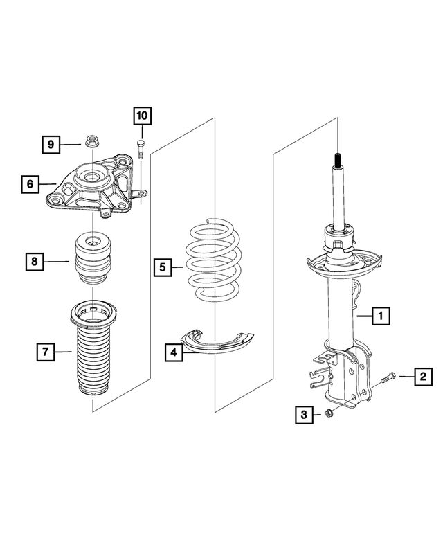 68201091AA - : Control Arm Strut Nut for Mopar Image