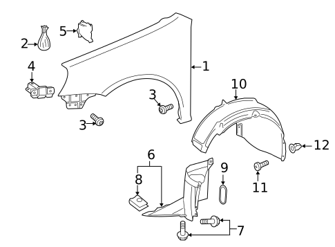 Fender & Components for 2012 Volkswagen GTI #0