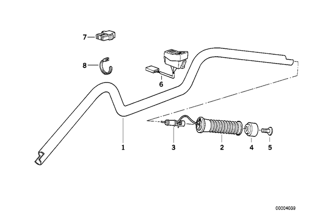 61317694813 - Steering: Left Grooved Handle -  for BMW-Motorrad Image