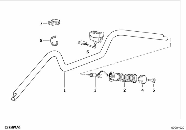 61317694813 - Steering: Left Grooved Handle -  for BMW-Motorrad Image
