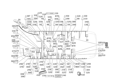 Frame Floor Unit Main Cable Harness for 2009 Mercedes-Benz E320 #0