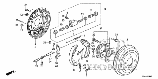 Rear Brake for 2016 Honda Fit #0