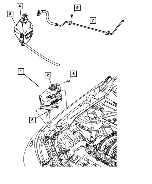 Engine Coolant Reservoir (Bottle) for 2008 Chrysler Sebring #0