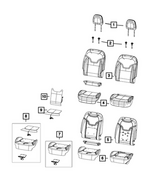 7RQ05DX9AB - Interior Trim: Front Headrest for Mopar Image