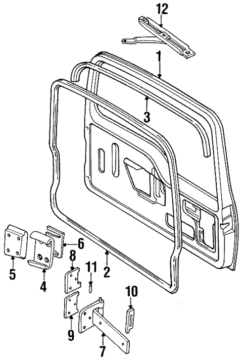 Door & Components for 1995 Land Rover Discovery #0