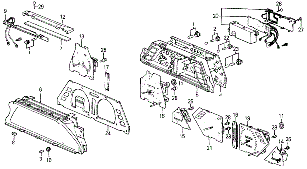 Speedometer Components (Denso) for 1984 Honda Civic #0