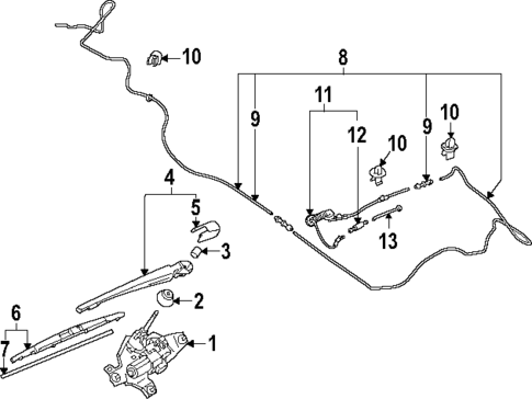 Wiper & Washer Components for 2025 Mitsubishi Eclipse Cross #1