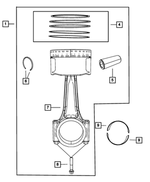 MN195112 - 2.0L Gas; Engine: Connecting Rod Bolt for Chrysler: 200, Sebring | Dodge: Avenger, Caliber, Dart, Journey | Jeep: Compass, Patriot Image