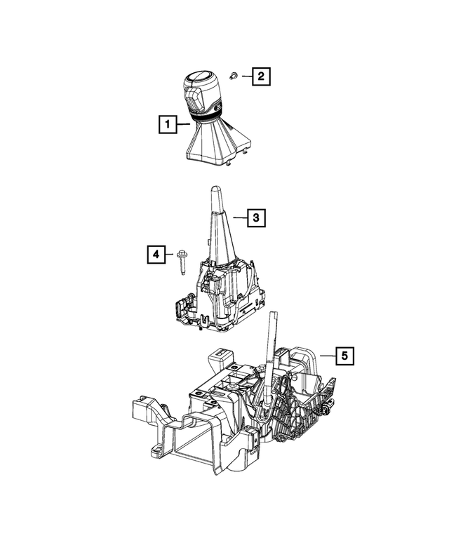 5YM78TX7AC - 850RE; 8-Speed; Automatic Transmission: Transmission Shifter for Mopar Image