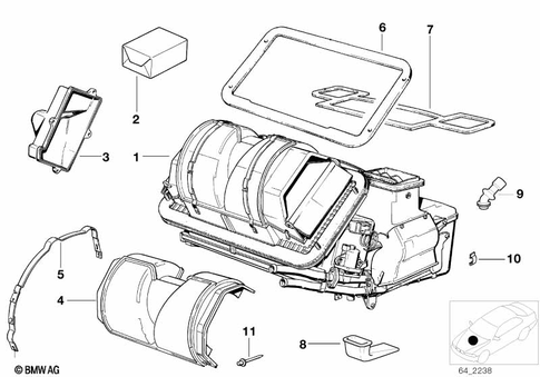 Housing Parts for 1998 BMW Z3 1.9 #0