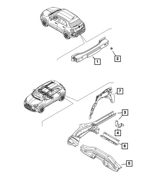 Frames for 2017 Fiat 500X #1