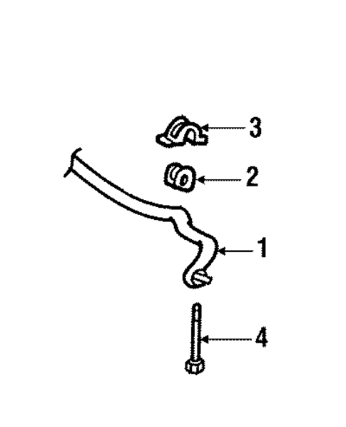 Stabilizer Bar & Components for 1993 Cadillac 60 Special #1