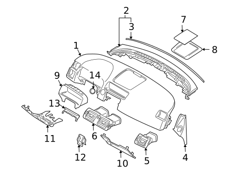 Instrument Panel Components for 2010 Volvo C30 #0