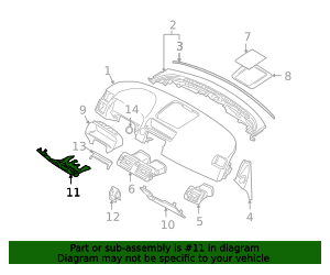2006-2013 Volvo Lower Panel - Driver's Side (LH) 39852676 | TascaParts.com