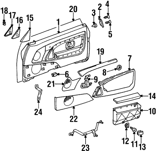 1247251098 - Body: Door Mirror Gasket for Mercedes-Benz Image