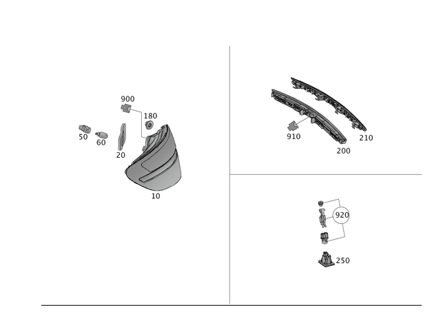 172906420064 - Electrical System: Rear Lamp for Mercedes-Benz Image image