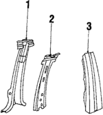 10160422 - Body: Center Pillar for Buick: Century | Oldsmobile: Cutlass Ciera, Cutlass Cruiser | Pontiac: 6000 Image