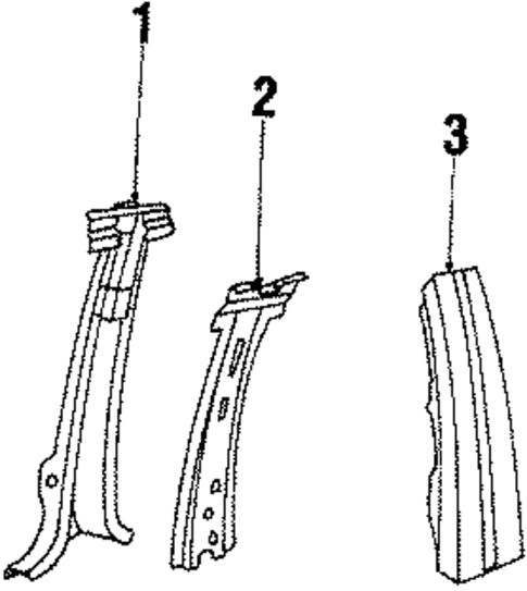 Center Pillar for 1990 Pontiac 6000 #0