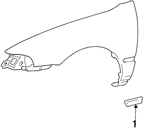 Exterior Trim - Fender for 1998 Chevrolet Prizm #0