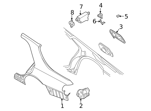 Quarter Panel & Components for 2005 INFINITI Q45 #0
