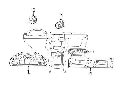 Cluster & Switches for 2009 Mercedes-Benz G550 #0