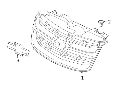 Grille & Components for 2017 Chevrolet City Express #0