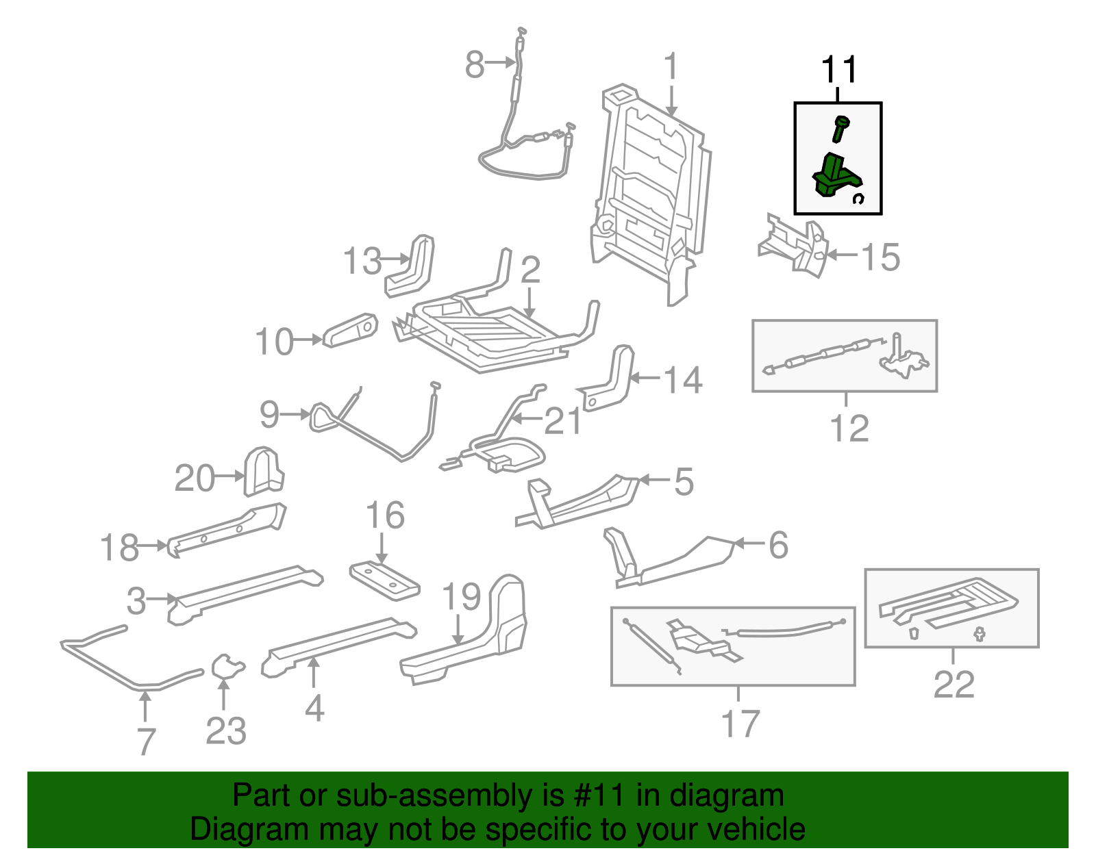 72058-0E010-E0 - Lock Lever - 2007-2020 Toyota | Nucar Toyota Parts