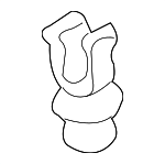 5345290351 - Body: Support Rod Holder for Scion: tC | Toyota: 4Runner, Pickup, RAV4, Tacoma Image