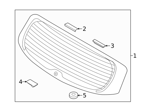 Glass - Lift Gate for 2018 Kia Sorento #0
