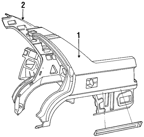 Quarter Panel & Components for 1992 Hyundai Sonata #0