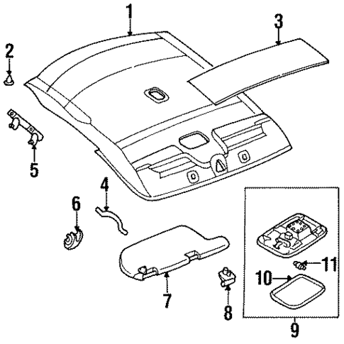 Interior Trim - Roof for 1997 Nissan 200SX #0