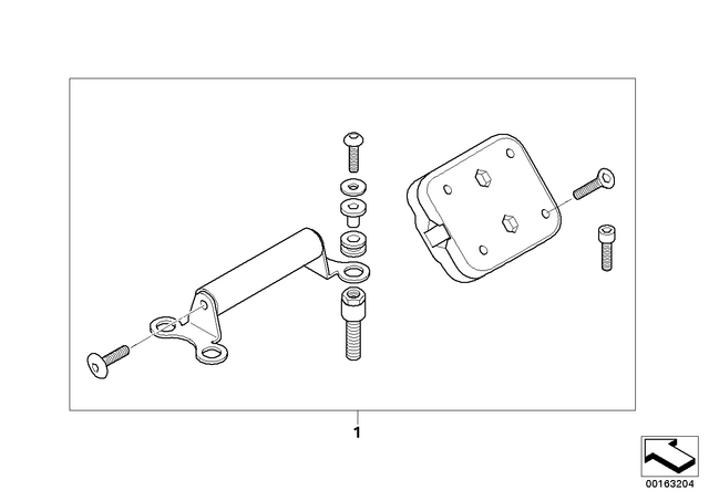 71607701931 - : Set Of Retaining Fixture, Navigator for BMW-Motorrad Image