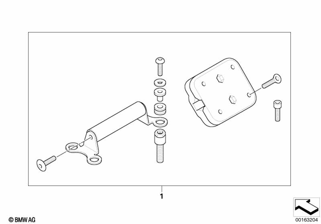71607701931 - Navigation &amp; Communication: Set Of Retaining Fixture, Navigator for BMW-Motorrad Image