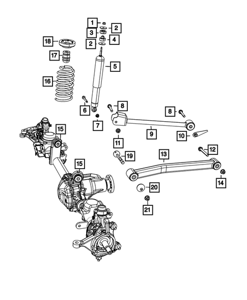 Front Suspension, Strut and Cradle for 2017 Jeep Wrangler #0