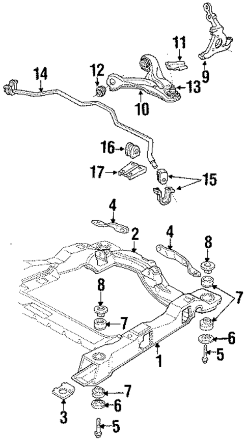 Stabilizer Bar & Components for 1993 Chevrolet Lumina APV #0